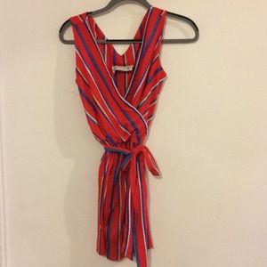 Red striped sundress